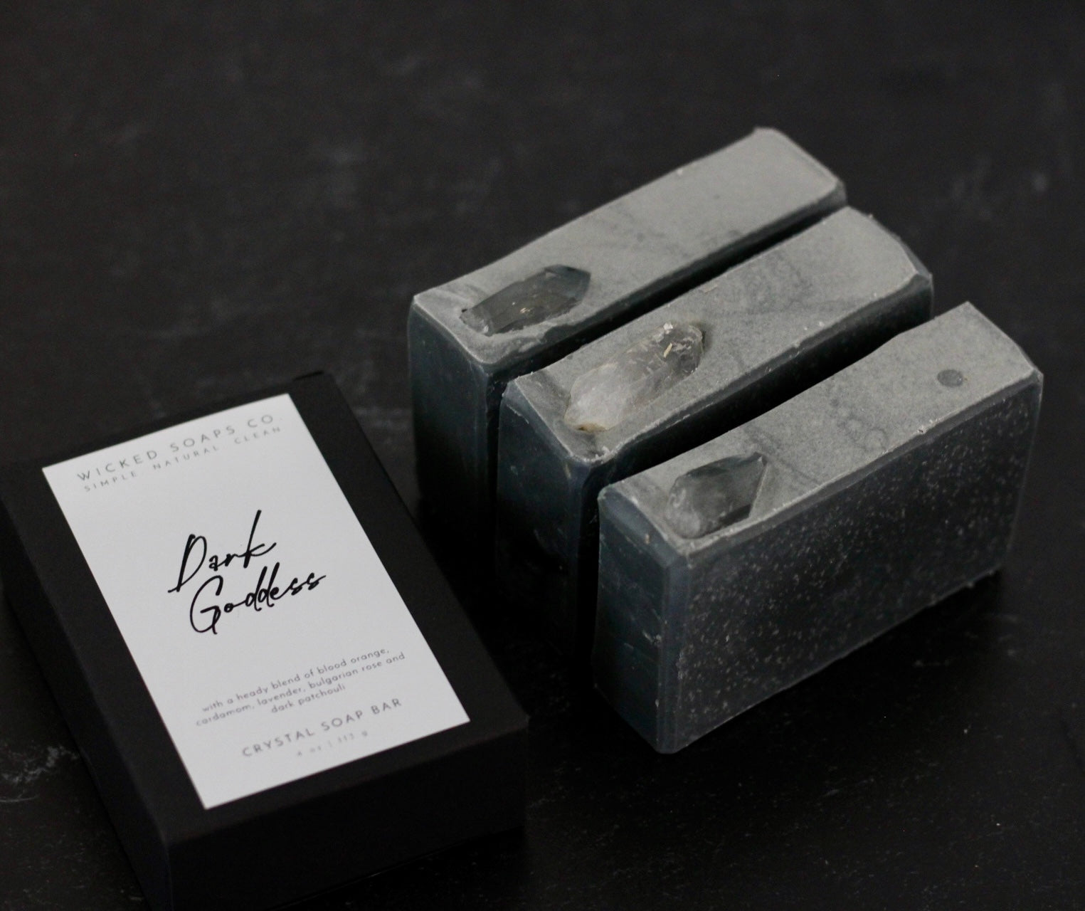 Dark Goddess Crystal Soap Bar