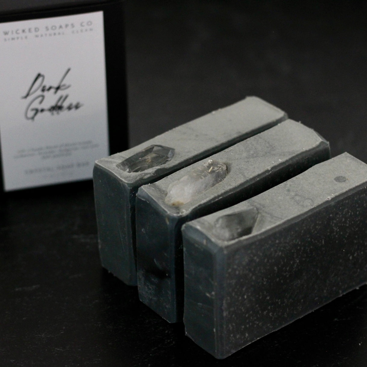 Dark Goddess Crystal Soap Bar