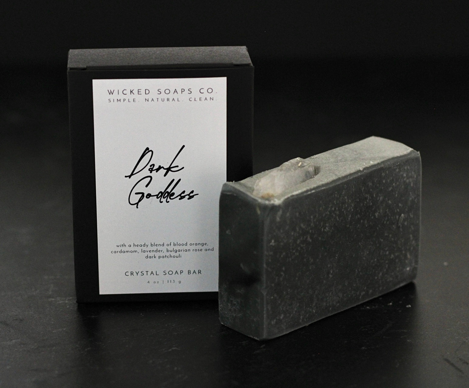 Dark Goddess Crystal Soap Bar