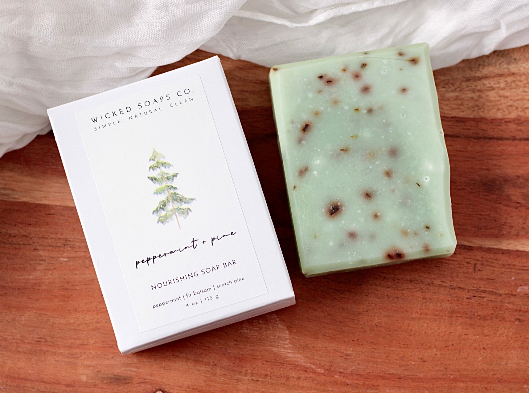 Peppermint + Pine Nourishing Soap Bar