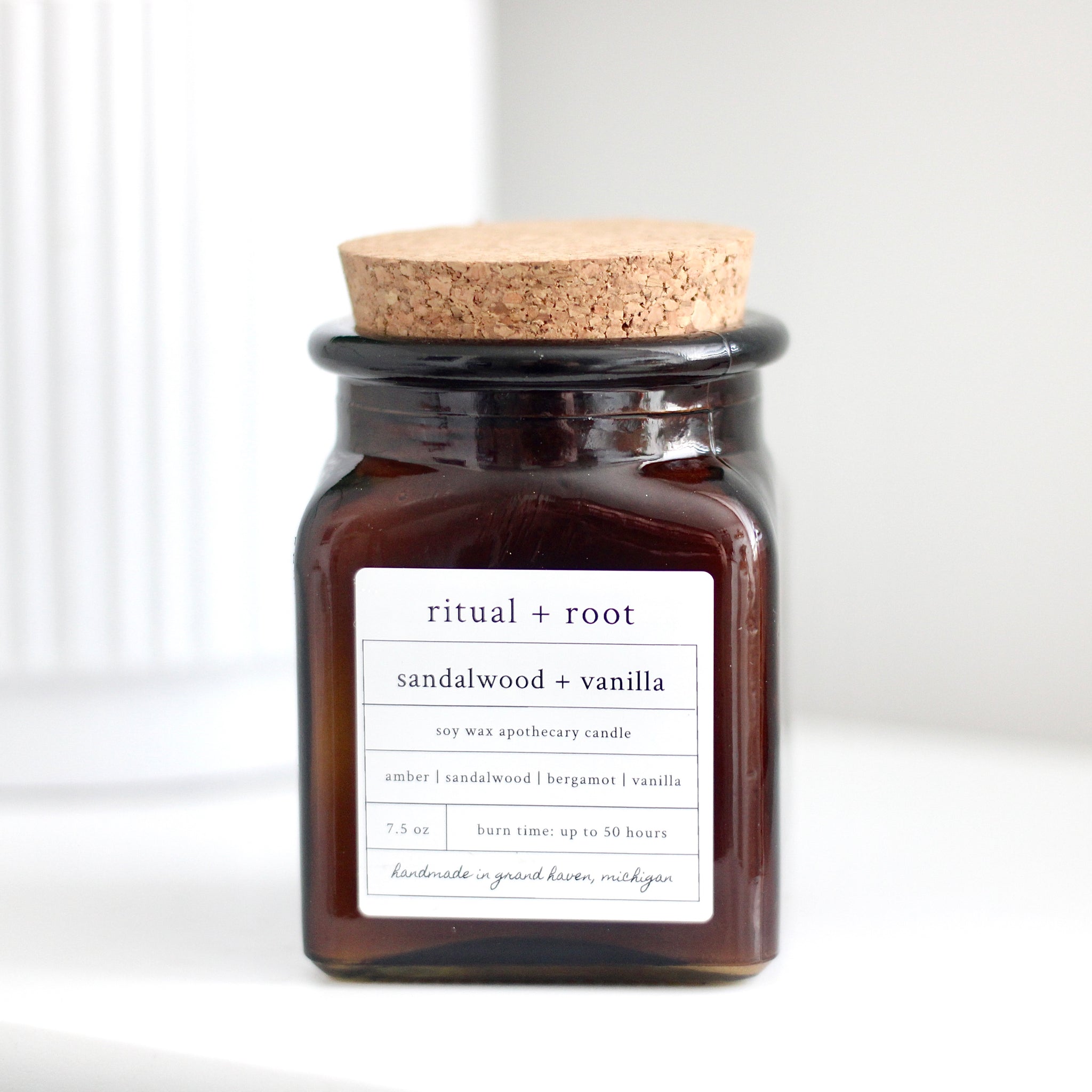 Amber + Sandalwood Apothecary Jar